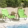 Rocking lounger 2 units in steel and green textilene by vidaXL, Loungers - Ref: Foro24-318139, Price: 143,78 €, Discount: %