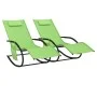 Rocking lounger 2 units in steel and green textilene by vidaXL, Loungers - Ref: Foro24-318139, Price: 143,78 €, Discount: %
