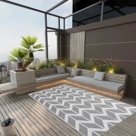 Gray PP outdoor rug 160x230 cm by vidaXL, Outdoor protectors - Ref: Foro24-316951, Price: 38,53 €, Discount: %