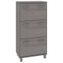 Shoemaker HAMAR solid light gray pine wood 59.5x35x117 cm by vidaXL, Shoe racks and shoe organizers - Ref: Foro24-340515, Pri...