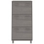 Shoemaker HAMAR solid light gray pine wood 59.5x35x117 cm by vidaXL, Shoe racks and shoe organizers - Ref: Foro24-340515, Pri...