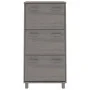 Shoemaker HAMAR solid light gray pine wood 59.5x35x117 cm by vidaXL, Shoe racks and shoe organizers - Ref: Foro24-340515, Pri...