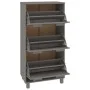 Shoemaker HAMAR solid light gray pine wood 59.5x35x117 cm by vidaXL, Shoe racks and shoe organizers - Ref: Foro24-340515, Pri...