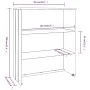 HAMAR top sideboard solid pine light gray 85x35x100 cm by vidaXL, Sideboards - Ref: Foro24-340511, Price: 91,55 €, Discount: %