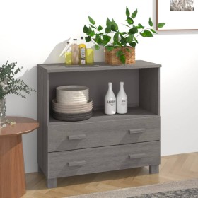 HAMAR solid light gray pine wood sideboard 85x35x80 cm by vidaXL, Sideboards - Ref: Foro24-340499, Price: 92,99 €, Discount: %
