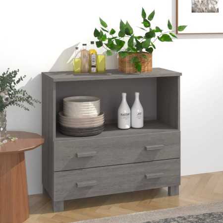 Aparador HAMAR madera maciza de pino gris claro 85x35x80 cm de vidaXL, Aparadores - Ref: Foro24-340499, Precio: 92,92 €, Desc...