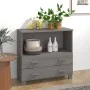 Sideboard HAMAR Massivholz Kiefer hellgrau 85x35x80 cm von vidaXL, Sideboards - Ref: Foro24-340499, Preis: 91,81 €, Rabatt: %