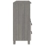Sideboard HAMAR Massivholz Kiefer hellgrau 85x35x80 cm von vidaXL, Sideboards - Ref: Foro24-340499, Preis: 92,99 €, Rabatt: %