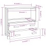 Sideboard HAMAR Massivholz Kiefer hellgrau 85x35x80 cm von vidaXL, Sideboards - Ref: Foro24-340499, Preis: 92,99 €, Rabatt: %
