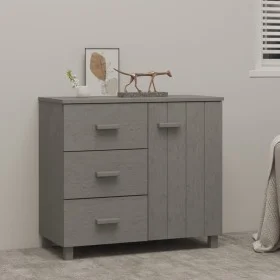 HAMAR sideboard made of solid light gray pine wood 90x40x80 cm by vidaXL, Sideboards - Ref: Foro24-340431, Price: 125,88 €, D...