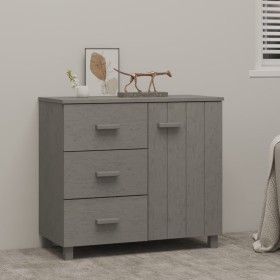 Sideboard HAMAR Massivholz Kiefer hellgrau 90x40x80 cm von vidaXL, Sideboards - Ref: Foro24-340431, Preis: 127,38 €, Rabatt: %