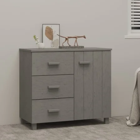HAMAR sideboard made of solid light gray pine wood 90x40x80 cm by vidaXL, Sideboards - Ref: Foro24-340431, Price: 125,88 €, D...