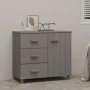 HAMAR sideboard made of solid light gray pine wood 90x40x80 cm by vidaXL, Sideboards - Ref: Foro24-340431, Price: 125,88 €, D...