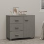 Sideboard HAMAR Massivholz Kiefer hellgrau 90x40x80 cm von vidaXL, Sideboards - Ref: Foro24-340431, Preis: 127,80 €, Rabatt: %