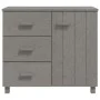 HAMAR sideboard made of solid light gray pine wood 90x40x80 cm by vidaXL, Sideboards - Ref: Foro24-340431, Price: 125,88 €, D...