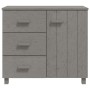 Sideboard HAMAR Massivholz Kiefer hellgrau 90x40x80 cm von vidaXL, Sideboards - Ref: Foro24-340431, Preis: 127,80 €, Rabatt: %