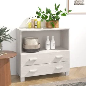 HAMAR Sideboard aus massivem weißem Kiefernholz 85x35x80 cm von vidaXL, Sideboards - Ref: Foro24-340497, Preis: 92,36 €, Raba...