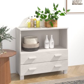 HAMAR Sideboard aus massivem weißem Kiefernholz 85x35x80 cm von vidaXL, Sideboards - Ref: Foro24-340497, Preis: 93,53 €, Raba...