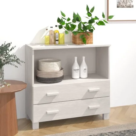 HAMAR Sideboard aus massivem weißem Kiefernholz 85x35x80 cm von vidaXL, Sideboards - Ref: Foro24-340497, Preis: 92,36 €, Raba...