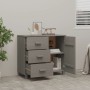 Sideboard HAMAR Massivholz Kiefer hellgrau 90x40x80 cm von vidaXL, Sideboards - Ref: Foro24-340431, Preis: 127,80 €, Rabatt: %