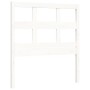 Weißer Massivholzbettrahmen mit Kopfteil 90x200 cm von vidaXL, Betten und Lattenroste - Ref: Foro24-3194817, Preis: 97,63 €, ...
