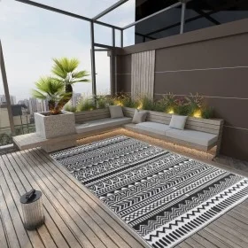 Black PP outdoor rug 190x290 cm by vidaXL, Outdoor protectors - Ref: Foro24-316924, Price: 56,31 €, Discount: %