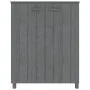 Zapatero HAMAR madera maciza pino gris oscuro 85x40x108 cm de vidaXL, Zapateros y organizadores de calzado - Ref: Foro24-3405...
