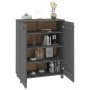 Zapatero HAMAR madera maciza pino gris oscuro 85x40x108 cm de vidaXL, Zapateros y organizadores de calzado - Ref: Foro24-3405...