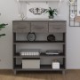 HAMAR solid pine wood console table light gray 90x35x90 cm by vidaXL, Side tables - Ref: Foro24-340467, Price: 103,37 €, Disc...