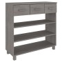 HAMAR solid pine wood console table light gray 90x35x90 cm by vidaXL, Side tables - Ref: Foro24-340467, Price: 103,37 €, Disc...