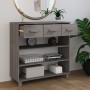 HAMAR solid pine wood console table light gray 90x35x90 cm by vidaXL, Side tables - Ref: Foro24-340467, Price: 103,37 €, Disc...