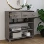 HAMAR solid pine wood console table light gray 90x35x90 cm by vidaXL, Side tables - Ref: Foro24-340467, Price: 101,98 €, Disc...