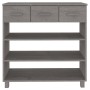 HAMAR solid pine wood console table light gray 90x35x90 cm by vidaXL, Side tables - Ref: Foro24-340467, Price: 103,37 €, Disc...