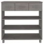 HAMAR solid pine wood console table light gray 90x35x90 cm by vidaXL, Side tables - Ref: Foro24-340467, Price: 101,98 €, Disc...