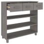 HAMAR solid pine wood console table light gray 90x35x90 cm by vidaXL, Side tables - Ref: Foro24-340467, Price: 103,37 €, Disc...