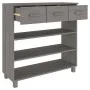 HAMAR solid pine wood console table light gray 90x35x90 cm by vidaXL, Side tables - Ref: Foro24-340467, Price: 101,98 €, Disc...