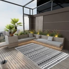 Black PP outdoor rug 160x230 cm by vidaXL, Outdoor protectors - Ref: Foro24-316923, Price: 39,24 €, Discount: %