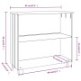 HAMAR sideboard solid dark gray pine wood 85x35x80 cm by vidaXL, Sideboards - Ref: Foro24-340502, Price: 65,44 €, Discount: %