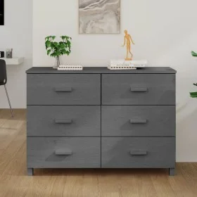 HAMAR sideboard made of solid dark gray pine wood 113x40x80 cm by vidaXL, Sideboards - Ref: Foro24-340450, Price: 175,55 €, D...