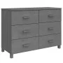 HAMAR Sideboard Massivholz Kiefer dunkelgrau 113x40x80 cm von vidaXL, Sideboards - Ref: Foro24-340450, Preis: 175,55 €, Rabat...
