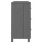 HAMAR sideboard made of solid dark gray pine wood 113x40x80 cm by vidaXL, Sideboards - Ref: Foro24-340450, Price: 178,39 €, D...
