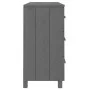 HAMAR Sideboard Massivholz Kiefer dunkelgrau 113x40x80 cm von vidaXL, Sideboards - Ref: Foro24-340450, Preis: 175,55 €, Rabat...