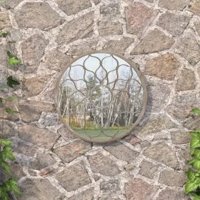 Sand iron round garden mirror for outdoor use 60x3 cm by vidaXL, Mirrors - Ref: Foro24-318367, Price: 110,79 €, Discount: %