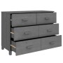 HAMAR sideboard made of solid dark gray pine wood 113x40x80 cm by vidaXL, Sideboards - Ref: Foro24-340450, Price: 178,39 €, D...