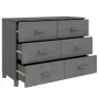 HAMAR Sideboard Massivholz Kiefer dunkelgrau 113x40x80 cm von vidaXL, Sideboards - Ref: Foro24-340450, Preis: 175,55 €, Rabat...