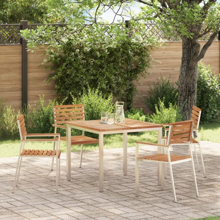 Mesa de Comedor Exterior 90x90x74.5 cm de Madera Sólida de Teca by , Garden tables - Ref: Foro24-42006186, Price: 232,62 €, D...
