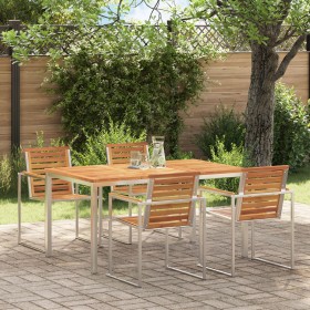 Mesa de Comedor Exterior 150x90x75 cm Madera