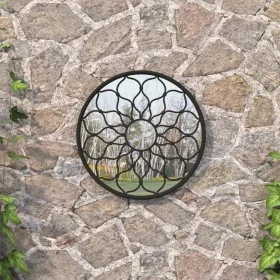 Round garden mirror, black iron, for outdoor use, 40x3 cm by vidaXL, Mirrors - Ref: Foro24-318366, Price: 82,12 €, Discount: %