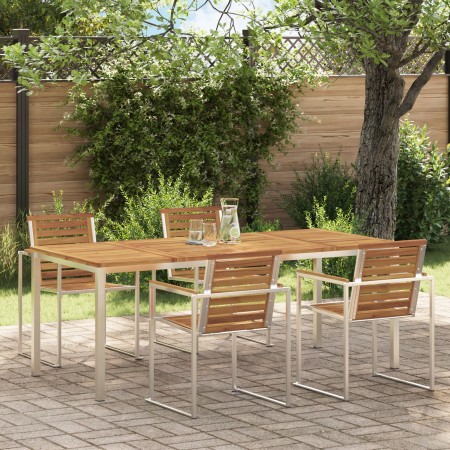 Mesa de Comedor Exterior 200x90x74.5 cm de Madera Sólida de Acacia | Foro24.es | Tu tienda online para hogar, jardín y más Foro24.es