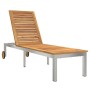 Tumbona con Ruedas 207x58x35 cm Madera Sólida de Acacia y Acero Inoxidable | Foro24.es | Tu tienda online para hogar, jardín y más Foro24.es